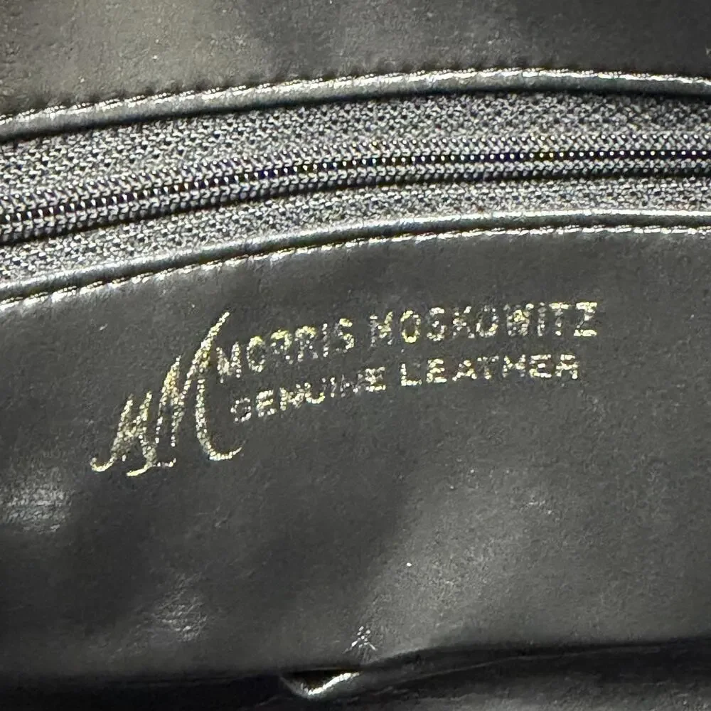 Vintage Morris Moskowitz Satchel Bag Womens Small 7x11x4 Black Leather Classic